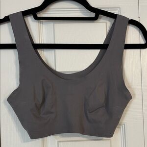 AERIE Size Small Charcoal Gray Bralette Stretch Lined Not Padded Full Coverage